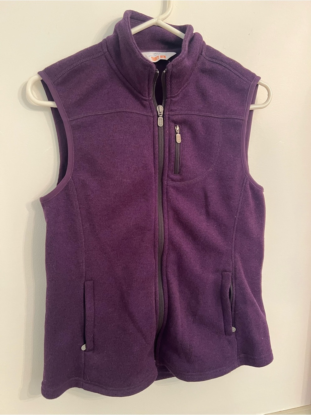 Orvis Women's Plum Purple Fleece Zip Vest